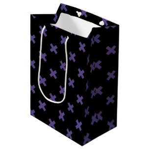 Bolsa De Regalo Mediana Pies cruzados ultravioletas sobre negro