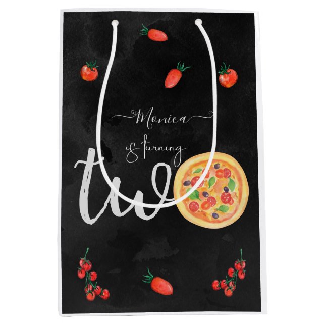 Bolsa De Regalo Mediana Pieza de diversión, segundo cumpleaños (Anverso)