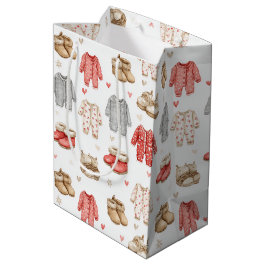 Bolsa De Regalo Mediana Pijamas Acogedores Patrón Boho Babyshower