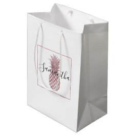 Bolsa De Regalo Mediana Piña de oro Rosa