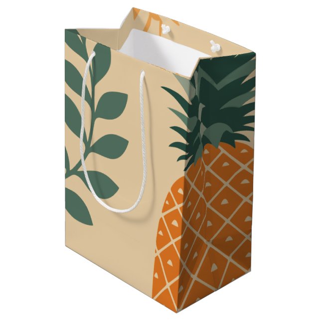 Bolsa De Regalo Mediana Piña tropical (Angulo reverso)