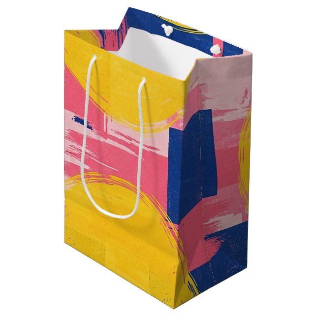 Bolsa De Regalo Mediana Pincelada abstracta retro (3) (Angulo Anverso)