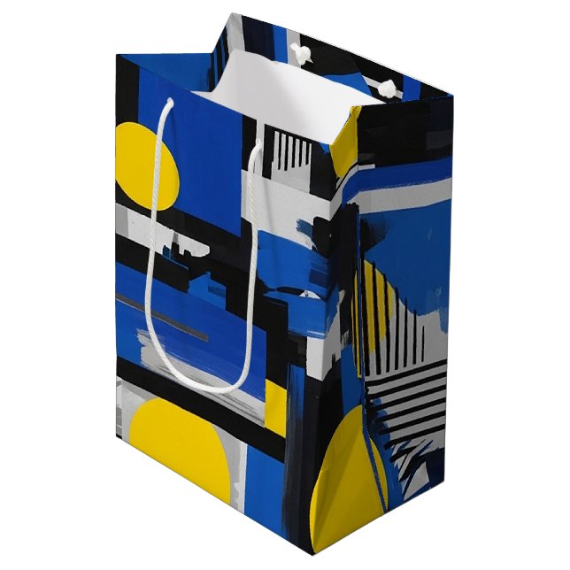 Bolsa De Regalo Mediana Pincelada abstracta retro (7) (Angulo Anverso)