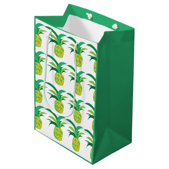 Bolsa De Regalo Mediana Pineapple Summer Tropical (Angulo Anverso)
