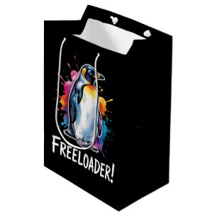 Bolsa De Regalo Mediana Pinguino Gorrón Resistir Política