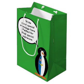 Bolsa De Regalo Mediana Pingüino Hablador Azoriano Personalizado