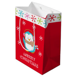 Bolsa De Regalo Mediana Pingüino navideño