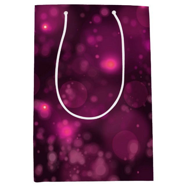 Bolsa De Regalo Mediana Pink Bokeh (Anverso)