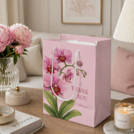 Bolsa De Regalo Mediana Pink Orchid Business Thank You Gift Bag