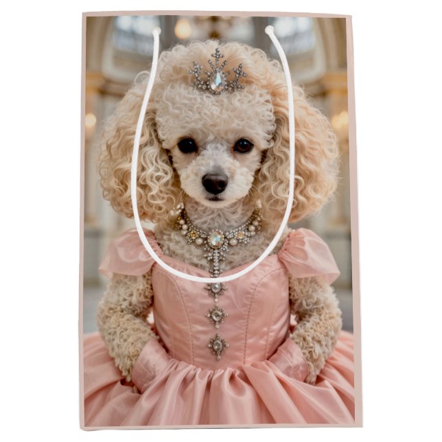 Bolsa De Regalo Mediana Pinky Poodle  (Anverso)