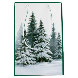 Bolsa De Regalo Mediana Pinos de Invierno