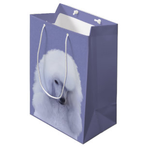 Bolsa De Regalo Mediana Pintura blanca de canapé estándar - Arte de perro