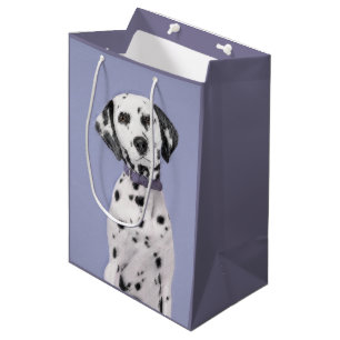 Bolsa De Regalo Mediana Pintura dálmata - Arte de perro original