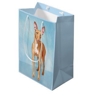 Bolsa De Regalo Mediana Pintura de paro del faraón - Arte de perro origina