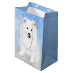 Bolsa De Regalo Mediana Pintura de pimienta de Samoyed - Arte Perro Origin