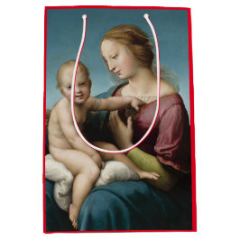 BOLSA DE REGALO MEDIANA PINTURA DE RENACIMIENTO DE MADONNA E HIJO
