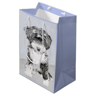 Bolsa De Regalo Mediana Pintura de territorio tibetano - Arte de perro ori