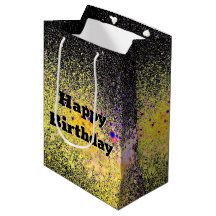 Pintura en spray de cumpleaños abstracta