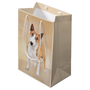 Bolsa De Regalo Mediana Pintura Miniatura de Bull Terrier - Cute Original