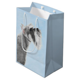 Bolsa De Regalo Mediana Pintura Schnauzer (gigante, estándar) - Arte de pe