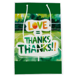 Bolsa De Regalo Mediana Pista de tenis con amor y gracias