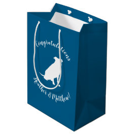 Bolsa De Regalo Mediana Pit Bull Baby Shower Dog Pitbull Blue Boy