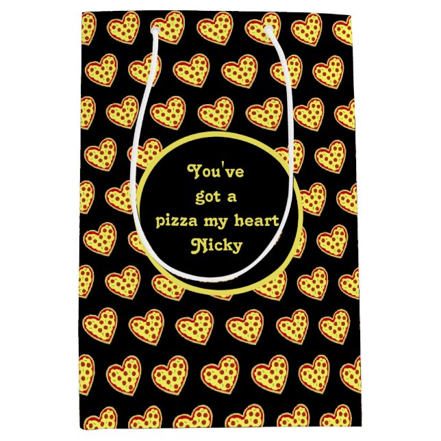 Bolsa De Regalo Mediana Pizza My Heart (Anverso)