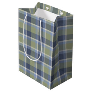 Bolsa De Regalo Mediana Placa azul y verde