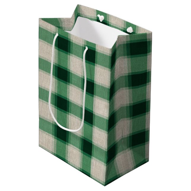 Bolsa De Regalo Mediana Placa de crema verde (Angulo Anverso)
