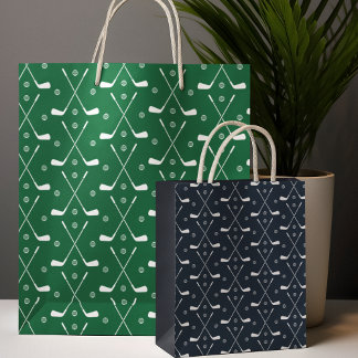 Bolsa De Regalo Mediana Placa de papel del patrón del club de golf