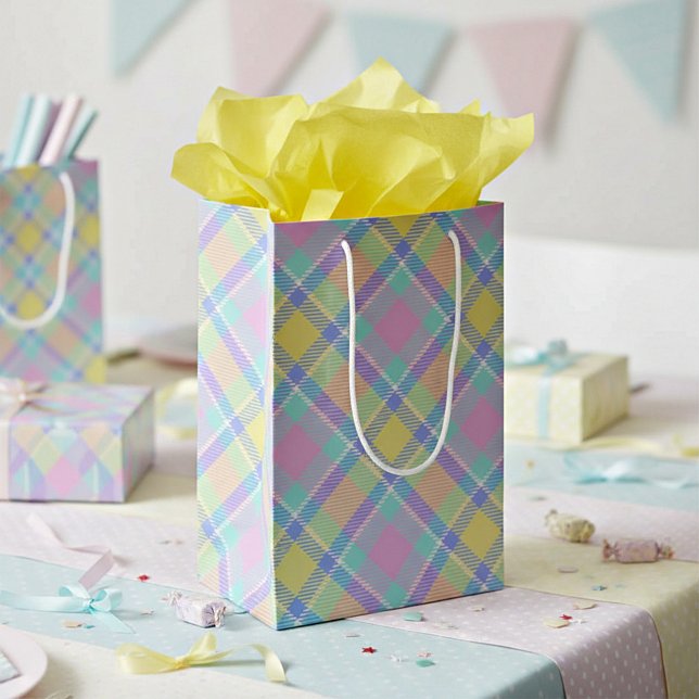 Bolsa De Regalo Mediana Plaid pastel  (Subido por el creador)