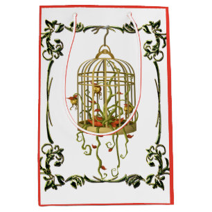 Bolsa De Regalo Mediana Planta de campana de jingle en una novela de arte 