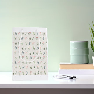 Bolsa De Regalo Mediana Plantas Simplemente Elegantes/Motif Botánico