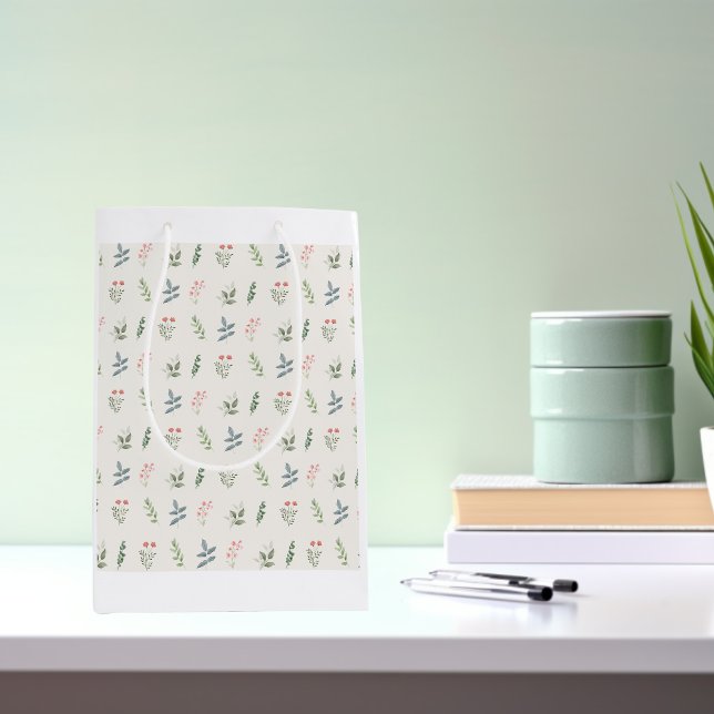 Bolsa De Regalo Mediana Plantas Simplemente Elegantes/Motif Botánico (Subido por el creador)