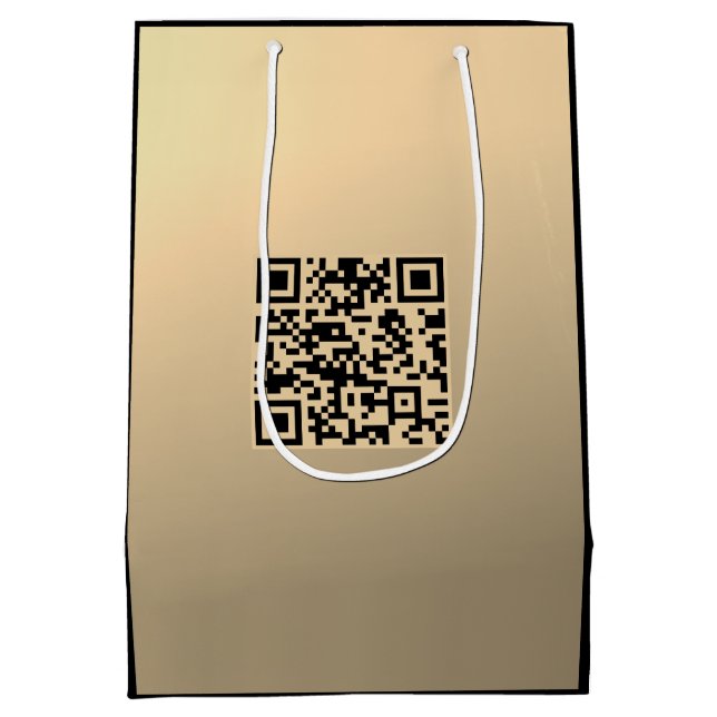 Bolsa De Regalo Mediana Plantilla de código QR editable instantáneamente | (Reverso)