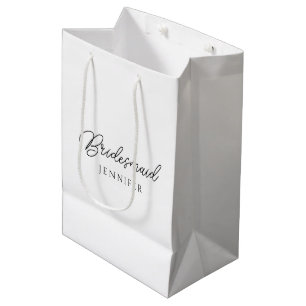 Bolsa De Regalo Mediana Plantilla de nombre de despedida de soltera de dam