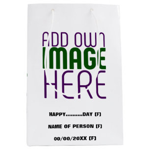 BOLSA DE REGALO MEDIANA PLANTILLA DE TEXTO DE IMAGEN BLANCA SIMPLE EDITABL