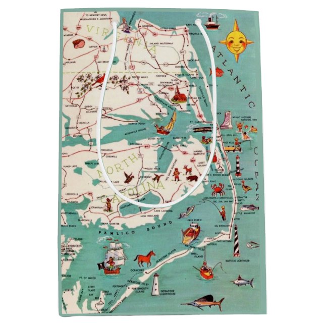 Bolsa De Regalo Mediana Playas de los Bancos Exteriores (Anverso)