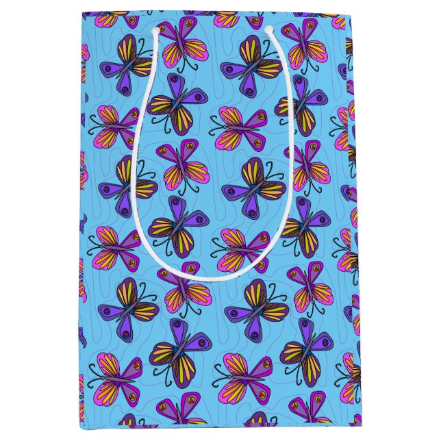 Bolsa De Regalo Mediana Playful Butterflies (Anverso)