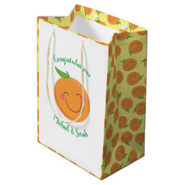 Bolsa De Regalo Mediana Poco Cutie Tangerine Baby Shower Sexo Neutral
