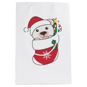 Bolsa De Regalo Mediana Polar: Navidades del oso polar niegan animales de