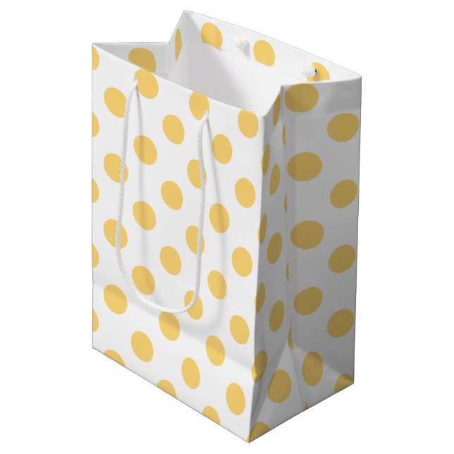 Bolsa De Regalo Mediana Polkadots amarillos (Angulo Anverso)
