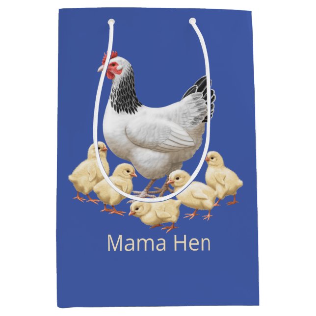 Bolsa De Regalo Mediana Pollo Sussex Mama Hen y Chicas (Anverso)