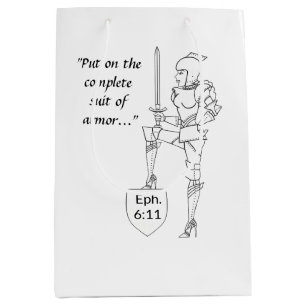 Bolsa De Regalo Mediana "Ponte el traje completo de armadura" 