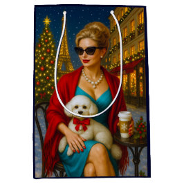 Bolsa De Regalo Mediana Poodle Holiday 