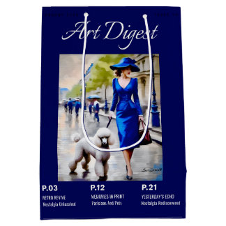 Bolsa De Regalo Mediana Póodle Parisino Y Mascotas