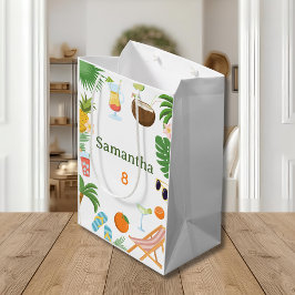 Bolsa De Regalo Mediana Pool Party Gift Bag - Summer Tropical Theme