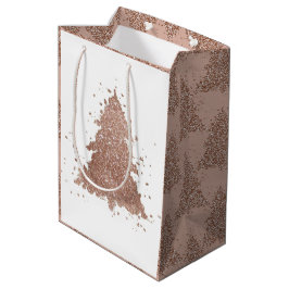 Bolsa De Regalo Mediana Posah Christmas Tree | Glam Rosa Gold Luxurious