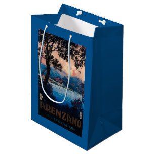 Bolsa De Regalo Mediana Poster del viaje de Riviera del italiano