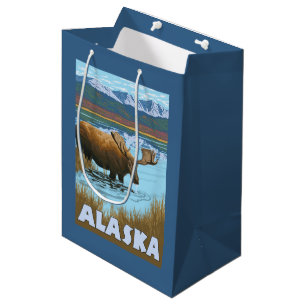 Bolsa De Regalo Mediana Poster del viaje del vintage del agua potable de